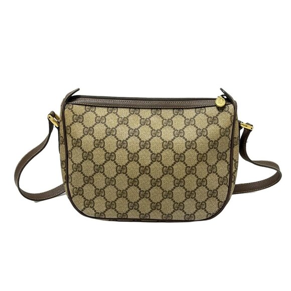 GUCCI Old Gucci/GG Plus/GG Supreme Khaki Dark Brown Multi PVC - 297-031725 - Picture 2 of 10